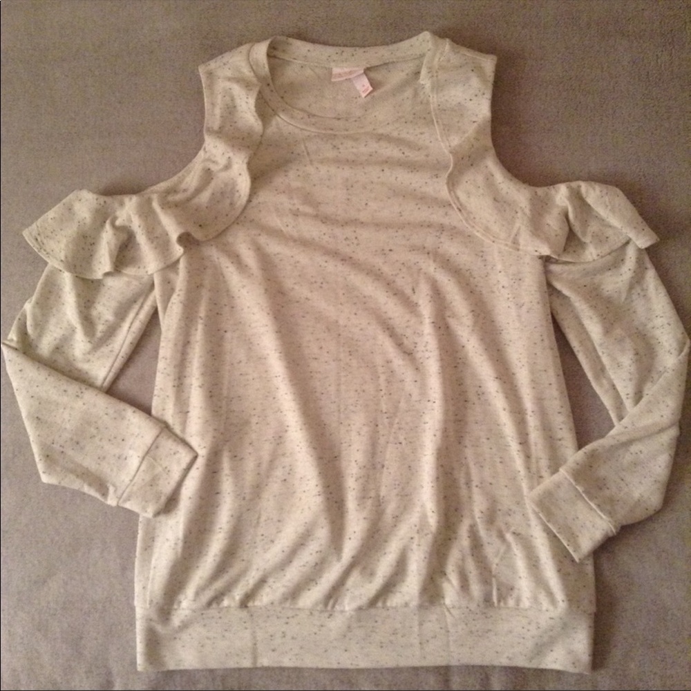 Cold shoulder maternity top